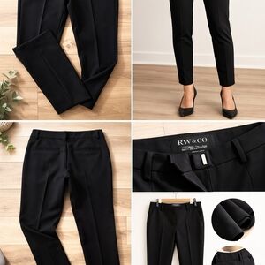 RW&CO Black Slim Ankle Dress Pants Size 0 Signature Fit Work Career
